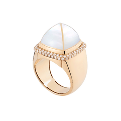 白色珍珠母贝 Pain de Sucre系列可替换宝石戒指