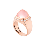 粉红石英 Pain de Sucre系列可替换宝石戒指