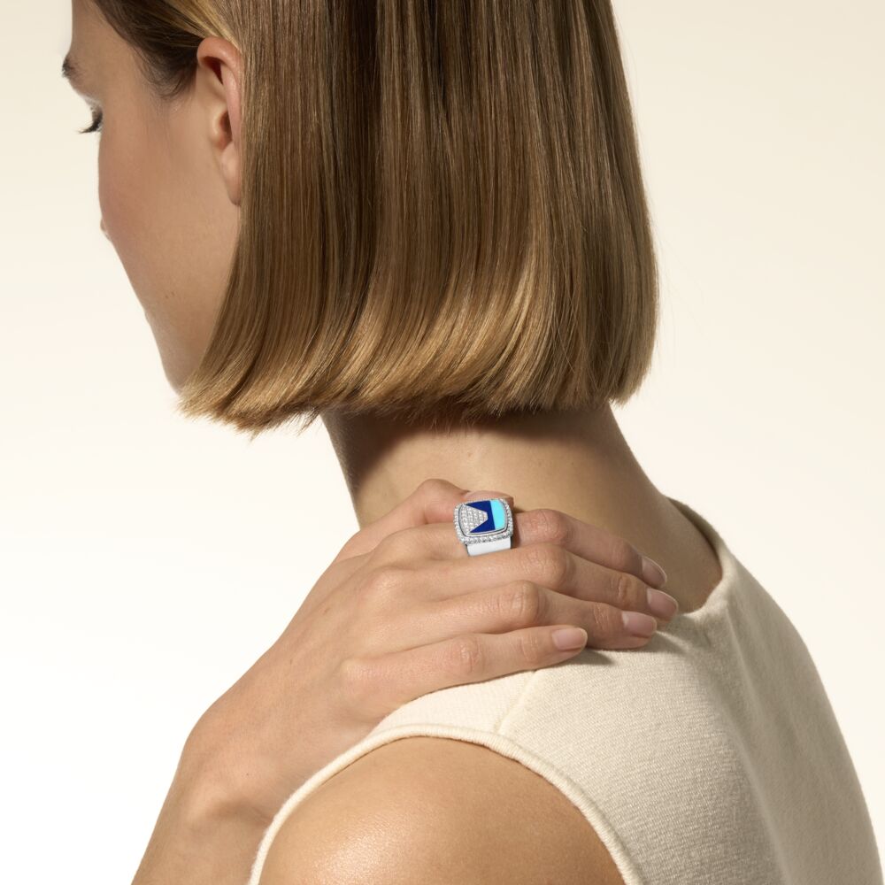 天河石 Pain de Sucre系列可替换宝石戒指