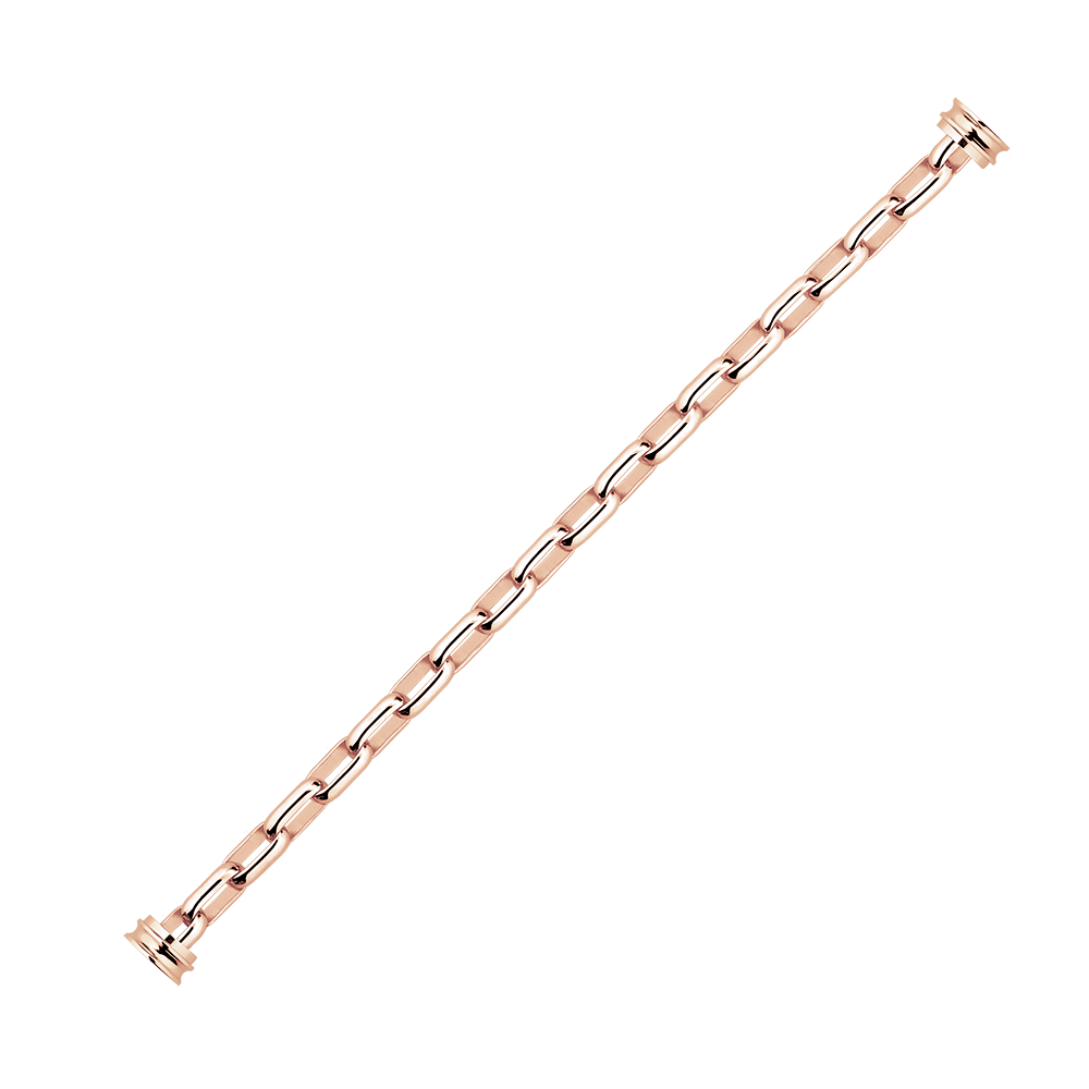 18K玫瑰金链环式手链