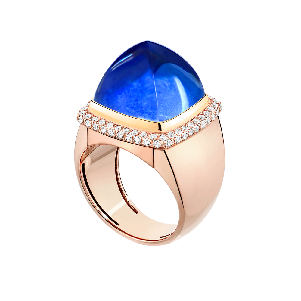 天青石 Pain de Sucre系列可替换宝石戒指