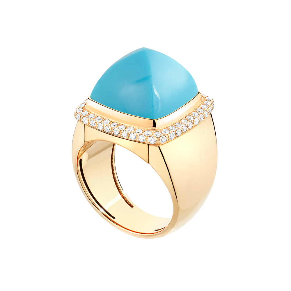 绿松石 Pain de Sucre系列可替换宝石戒指