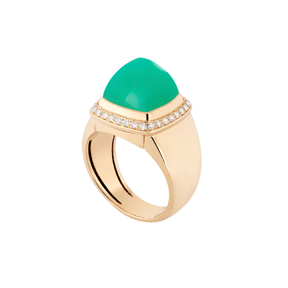 绿玉髓 Pain de Sucre系列可替换宝石戒指