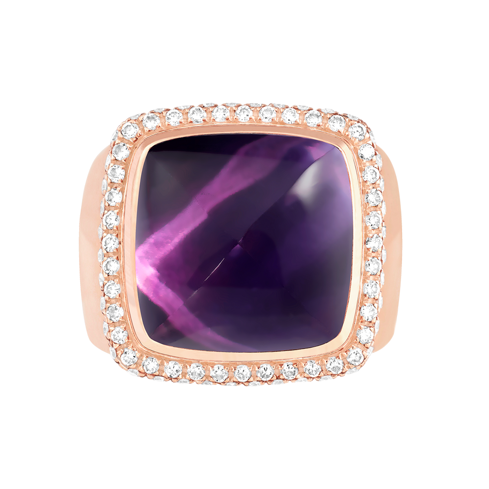 紫水晶 Pain de Sucre系列可替换宝石戒指