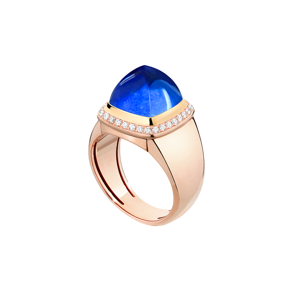 天青石 Pain de Sucre系列可替换宝石戒指