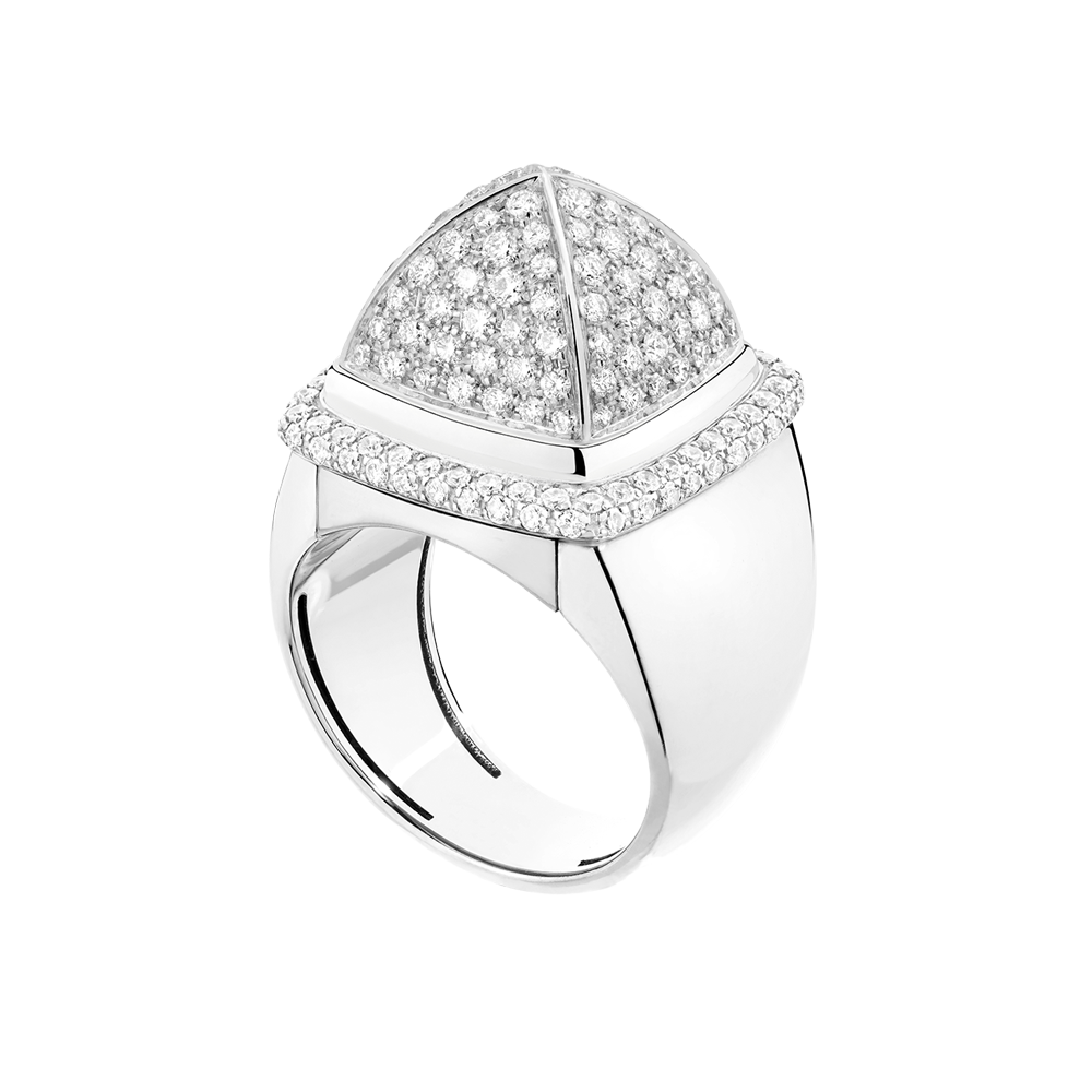 白色钻石 Pain de Sucre系列可替换宝石戒指