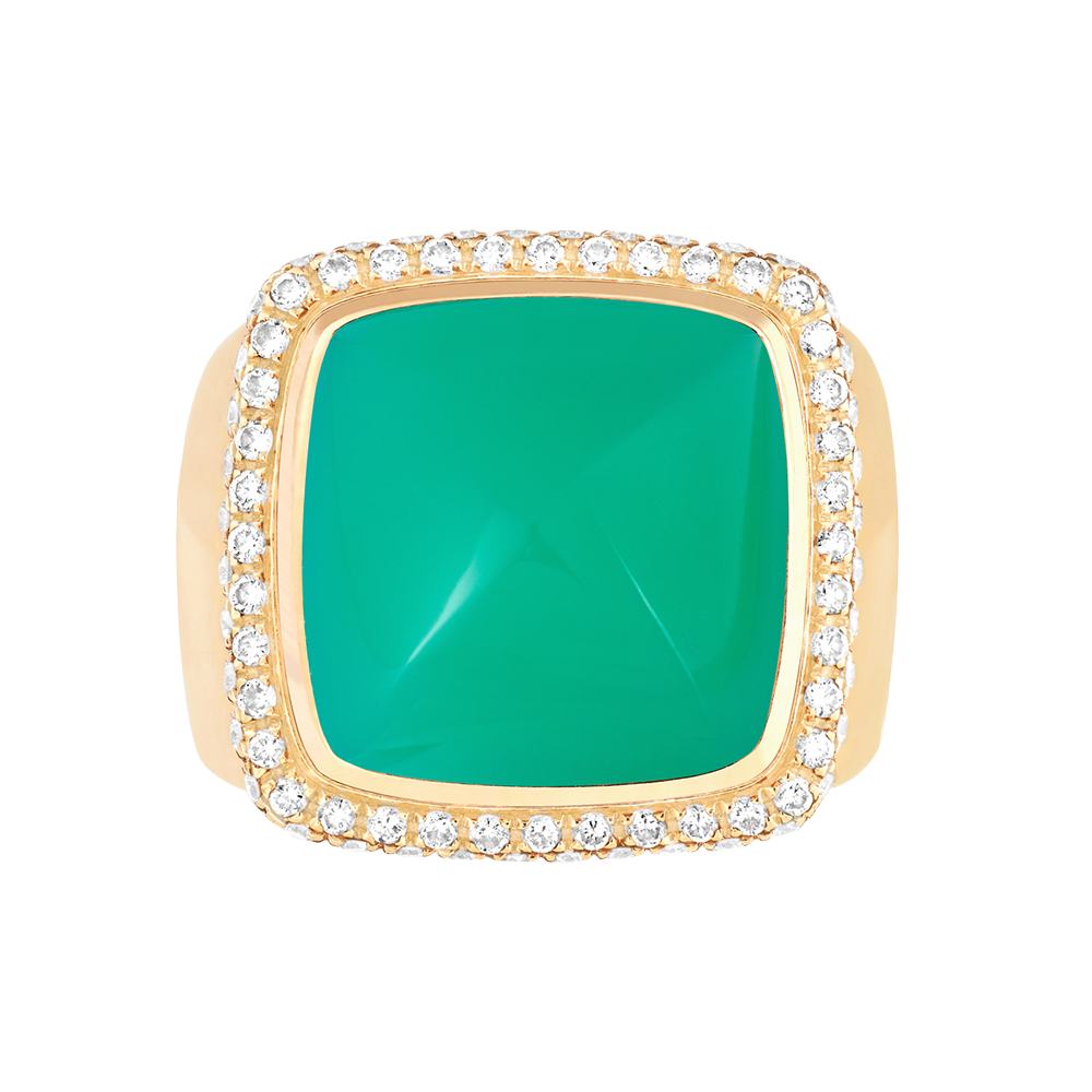 绿玉髓 Pain de Sucre系列可替换宝石戒指