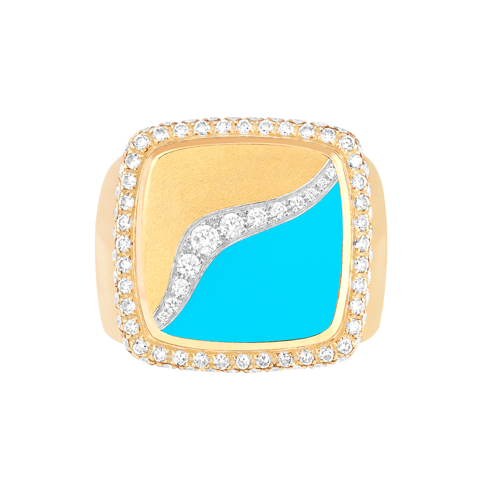 天河石 Pain de Sucre系列可替换宝石戒指