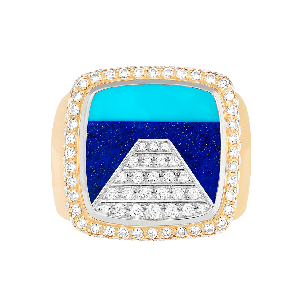 天河石 Pain de Sucre系列可替换宝石戒指