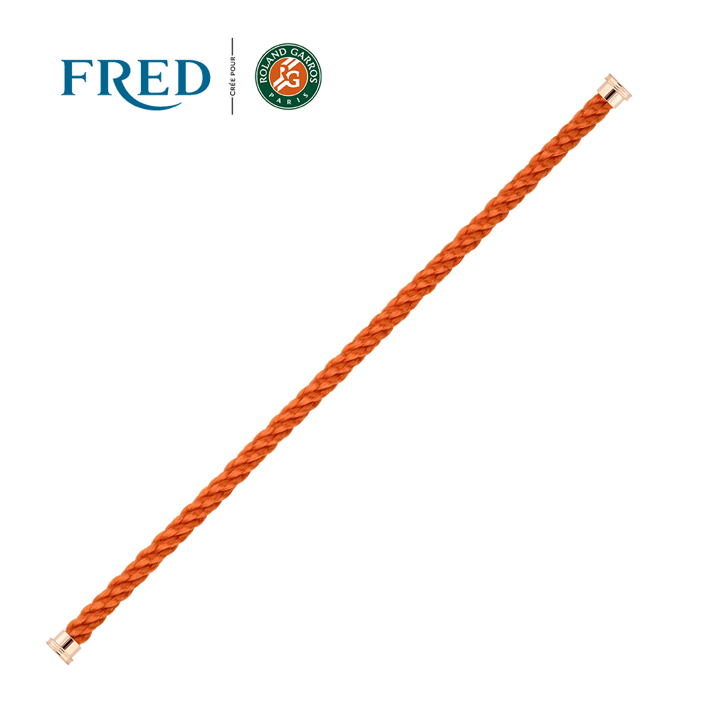 玫瑰金色和陶红色单圈链绳 #FREDxRolandGarros