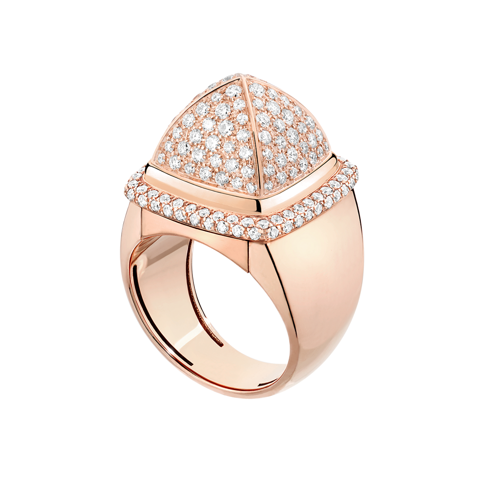 白色钻石 Pain de Sucre系列可替换宝石戒指