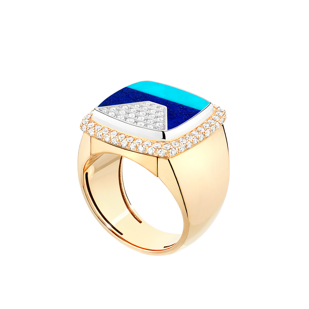 天河石 Pain de Sucre系列可替换宝石戒指