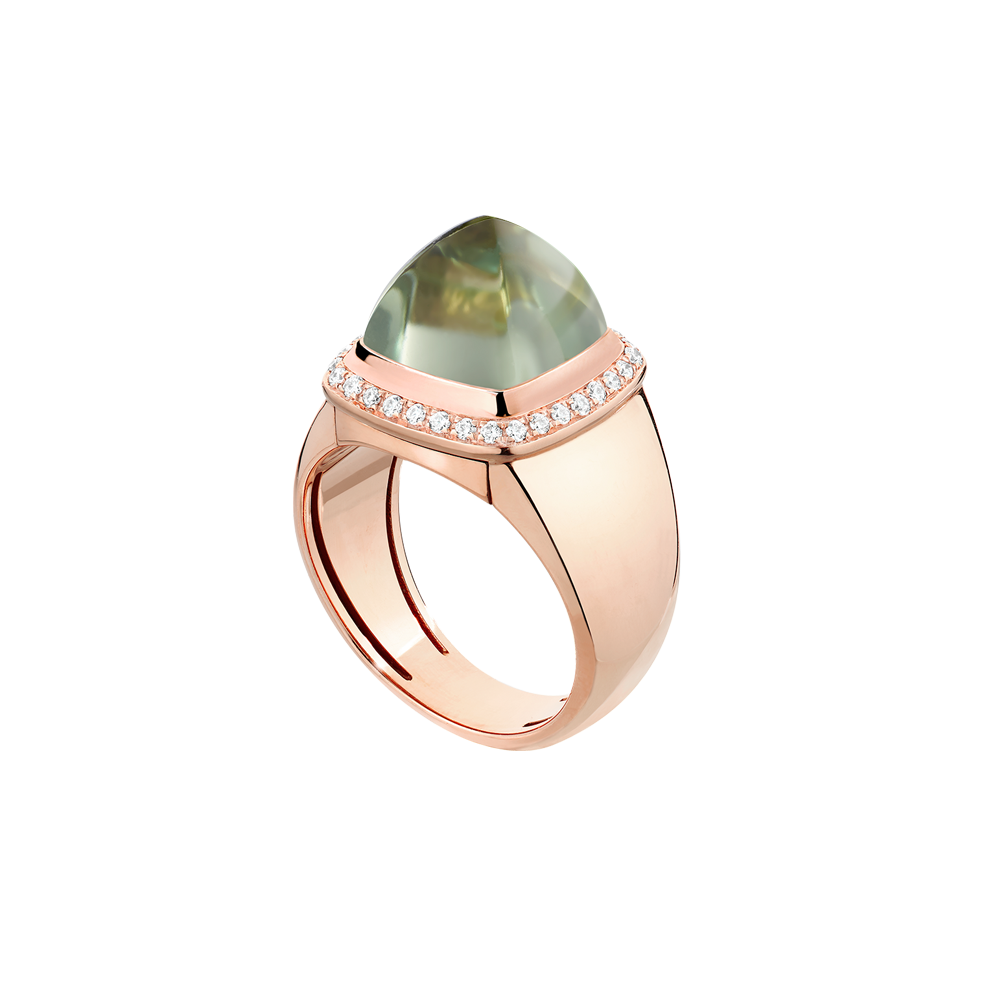 绿堇云石 Pain de Sucre系列可替换宝石戒指