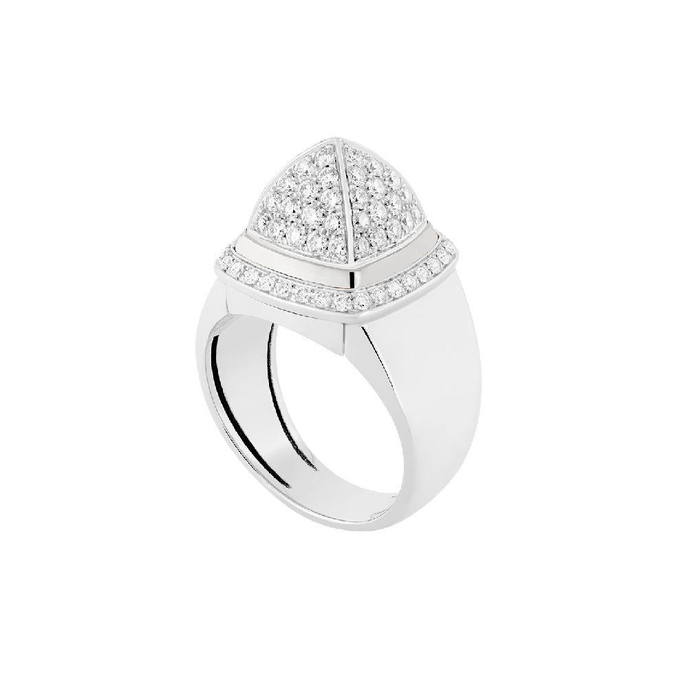 白色钻石 Pain de Sucre系列可替换宝石戒指