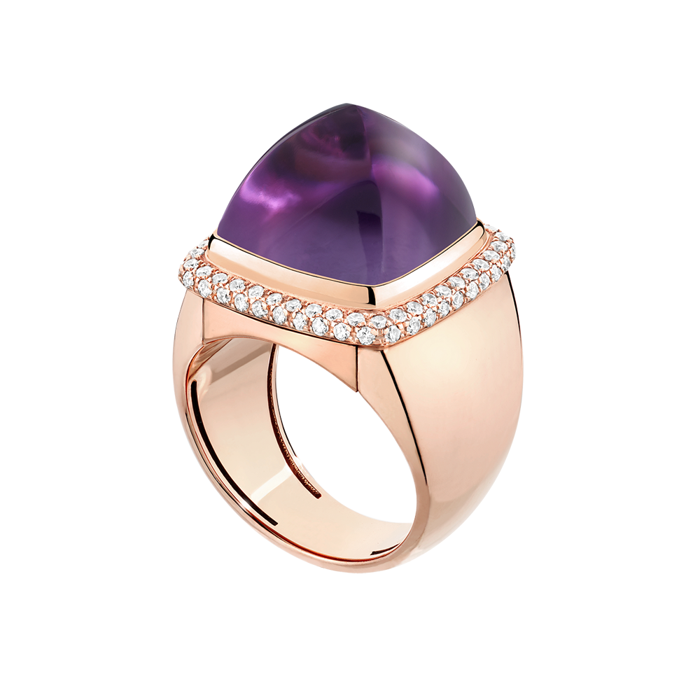 紫水晶 Pain de Sucre系列可替换宝石戒指
