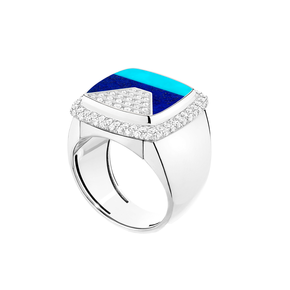 天河石 Pain de Sucre系列可替换宝石戒指